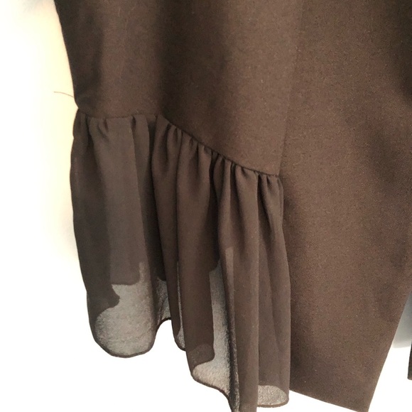 Torrid Black Blazer With Shear Black Ruffled Bottom Womens Size 3 - Picture 2 of 4